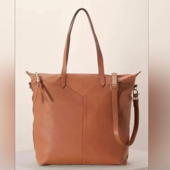 STELLA & DOT Covet Kensington leather tote bag in 'saddle' brown - Picture 6 of 6